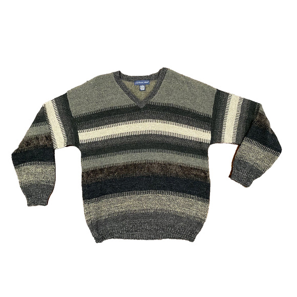 Northern Isles Sweater Men’s Large Striped Business Casual Work Grandpa Core - Picture 1 of 9